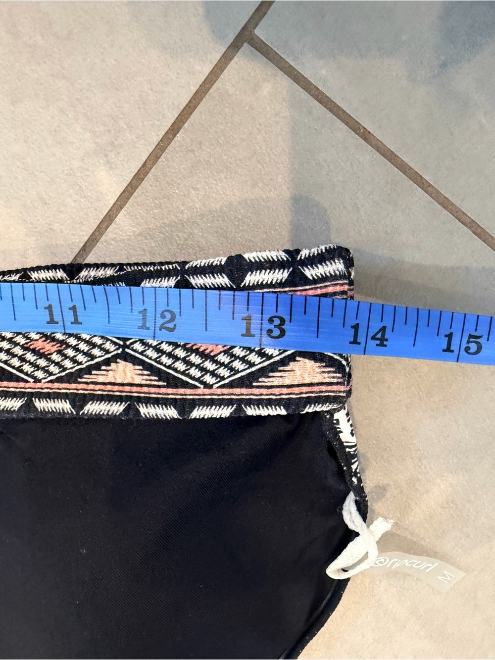 Rip Curl Black and White Patterned Bikini with Pink Accent Trim - Picture 8 of 12
